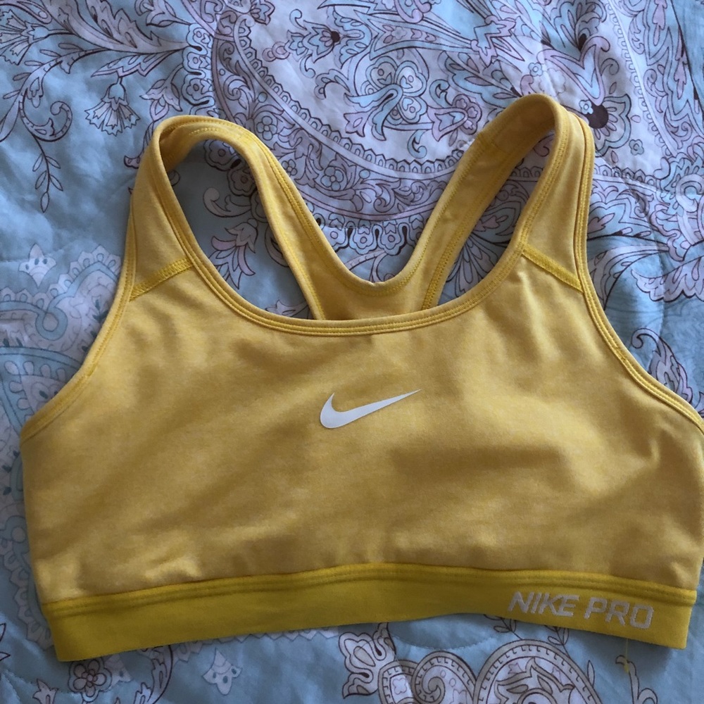Nike yellow sport bra